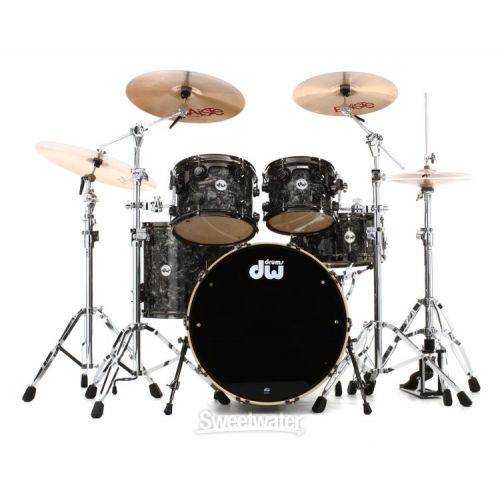  DW Collector's Series FinishPly Shell Pack - 5-pc - Silver Abalone