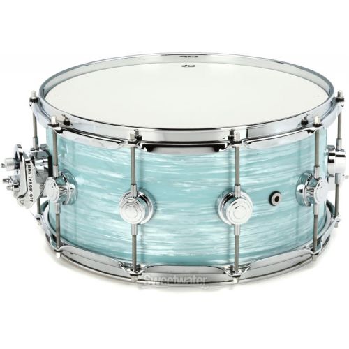  DW Collector's Series Snare Drum - 6.5 x 14-inch - Pale Blue Oyster FinishPly