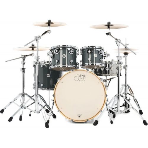  DW Design Series 4-piece Shell Pack and Hardware Bundle - Steel Grey