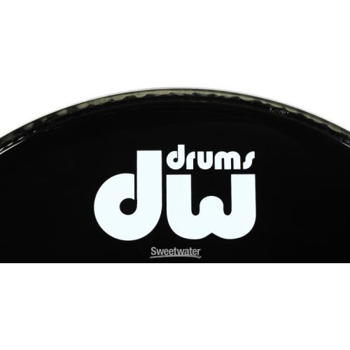  DW Vented Resonant Black Bass Drumhead - 20-inch