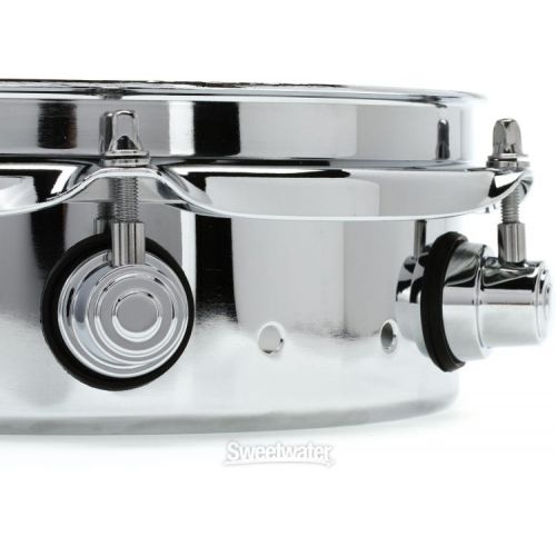  DW Design Series Chrome Piccolo Tom w/bracket - 2.5 x 8 inch