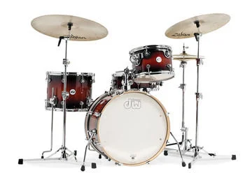  DW DDLG2004TB Design Series Frequent Flyer 4-piece Shell Pack with Snare Drum - Tobacco Burst