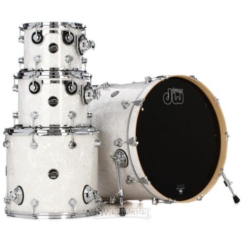  DW Performance Series 4-piece Shell Pack with 22 inch Bass Drum - White Marine Finish Ply