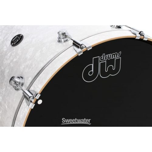  DW Performance Series 4-piece Shell Pack with 22 inch Bass Drum - White Marine Finish Ply