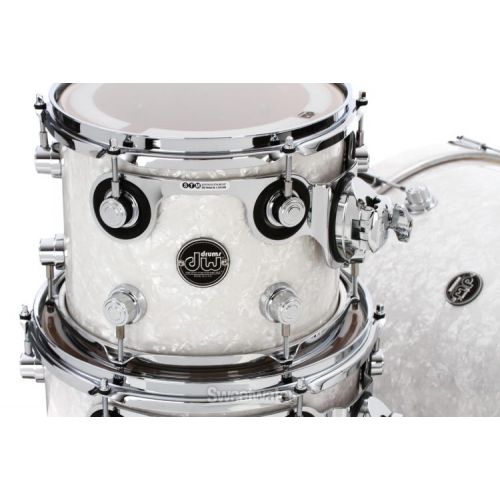  DW Performance Series 4-piece Shell Pack with 22 inch Bass Drum - White Marine Finish Ply