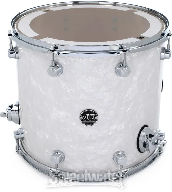  DW Performance Series Floor Tom - 14 x 16 inch - White Marine FinishPly