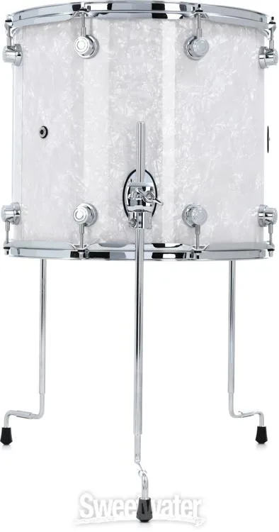  DW Performance Series Floor Tom - 14 x 16 inch - White Marine FinishPly