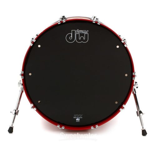  DW Performance Series Bass Drum - 18 x 22 inch - Candy Apple Red Lacquer