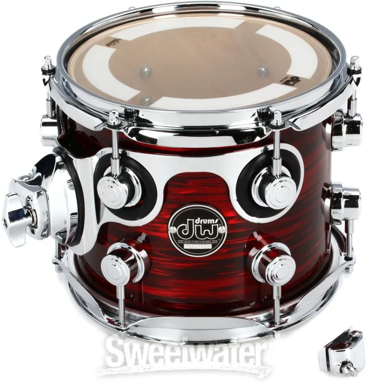  DW Performance Series 7-piece Shell Pack with Dual 22-inch Bass Drums - Antique Ruby Oyster