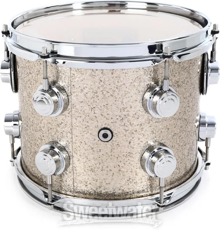  DW Collector's Series FinishPly 4-piece Shell Pack - Nickel Sparkle Glass