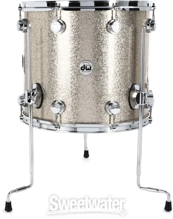  DW Collector's Series FinishPly 4-piece Shell Pack - Nickel Sparkle Glass