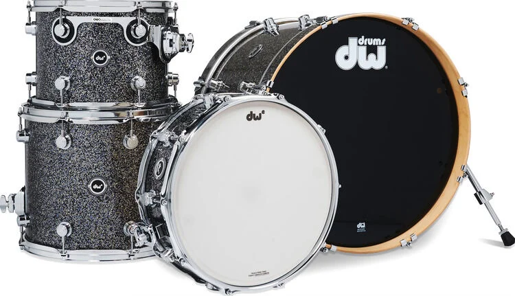  DW DWe 4-piece Shell Pack - Black Galaxy FinishPly