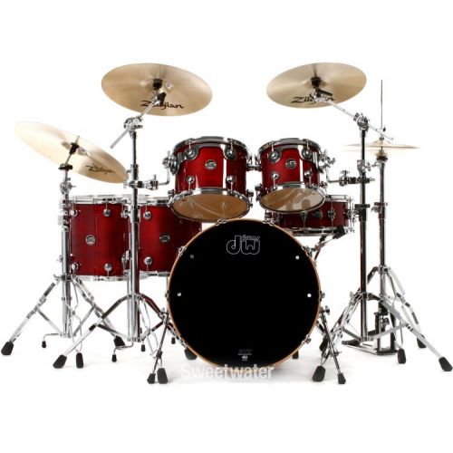  DW Performance Series 5-Piece Shell Pack with 22 inch Bass Drum - Cherry Stain Lacquer