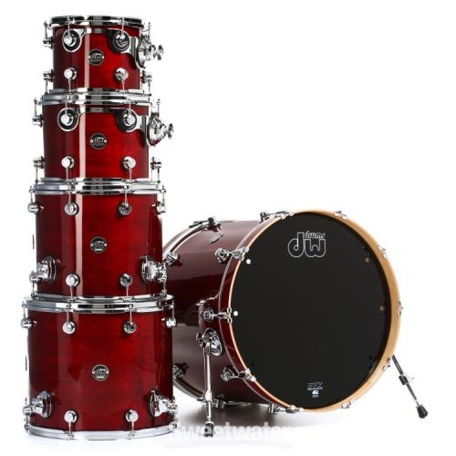  DW Performance Series 5-Piece Shell Pack with 22 inch Bass Drum - Cherry Stain Lacquer