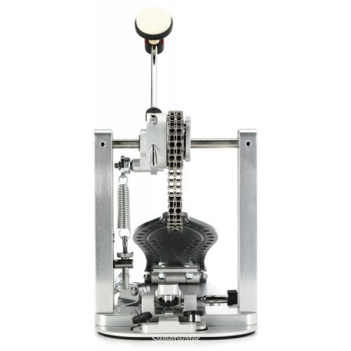  DW DWCPMCDXF MCD Machined Chain Drive Single Bass Drum Pedal with Extended Footboard - Polished