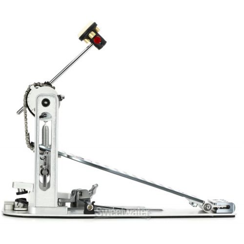  DW DWCPMCDXF MCD Machined Chain Drive Single Bass Drum Pedal with Extended Footboard - Polished