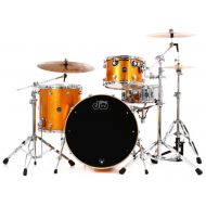 DW Performance Series 3-piece Shell Pack with 24 inch Bass Drum - Gold Sparkle Finish Ply