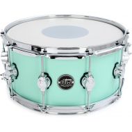 DW Performance Series Snare Drum - 6.5 x 14-inch - Satin Sea Foam - Sweetwater Exclusive