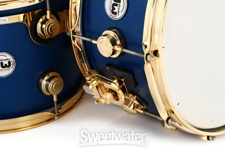  DW Collector's Series Maple/Mahogany 7-piece Shell Pack - Satin Regal Blue