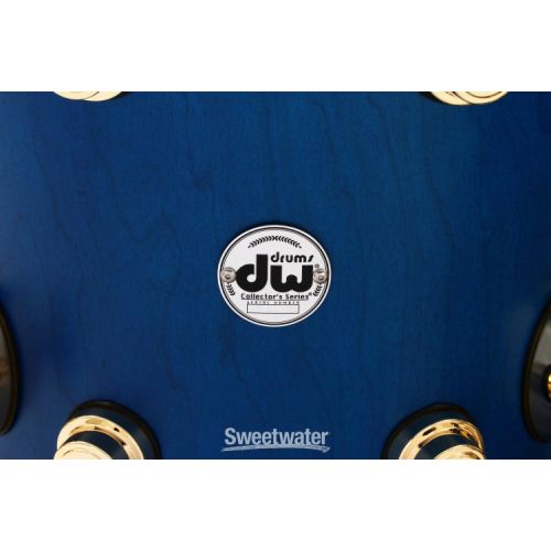  DW Collector's Series Maple/Mahogany 7-piece Shell Pack - Satin Regal Blue