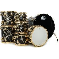 DW Collector's Series Maple 7-piece Shell Pack - Smoke Glass Contrails