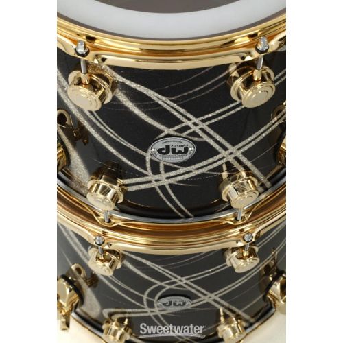  DW Collector's Series Maple 7-piece Shell Pack - Smoke Glass Contrails