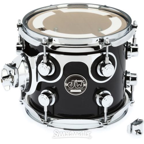  DW Performance Series Mounted Tom - 7 x 8 inch - Ebony Stain Lacquer