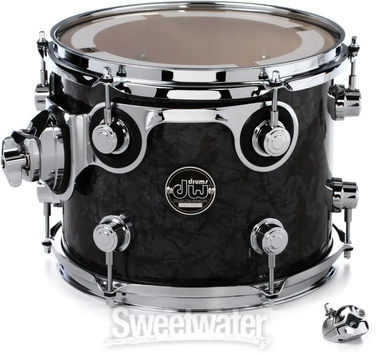  DW Performance Series Mounted Tom - 8 x 10 inch - Black Diamond FinishPly Demo