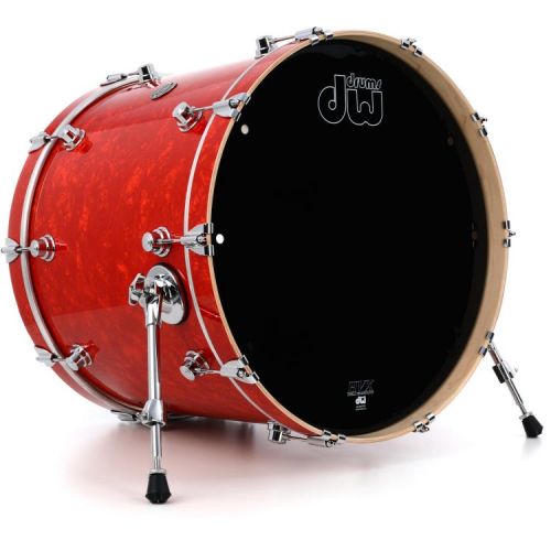  DW Performance Series 7-piece Shell Pack with Dual 22 inch Bass Drum - Tangerine Marine