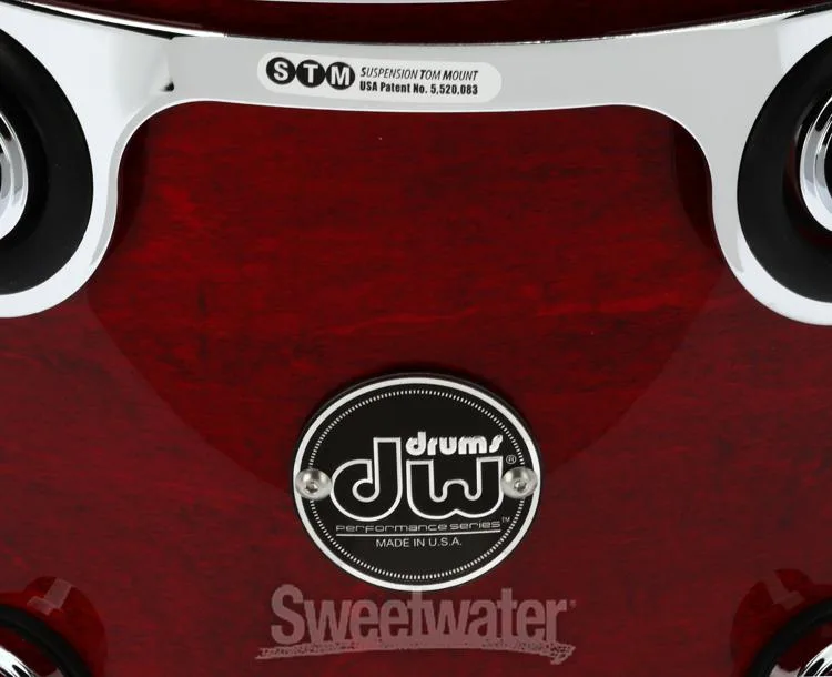  DW Performance Series Mounted Tom - 9 x 12 inch - Cherry Stain Lacquer