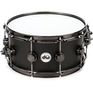 DW Carbon Fiber Snare Drum - 6.5 x 14-inch - Textured Matte Black