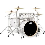 DW DWe 5-piece Drum Kit Bundle - White Marine Pearl FinishPly