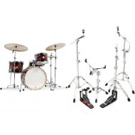 DW Design Series Frequent Flyer 4-piece Shell Pack and Hardware Bundle - Tobacco Burst