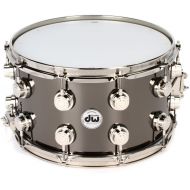 DW Collector's Series Metal Snare Drum - 8 x 14-inch - Black Nickel Over Brass