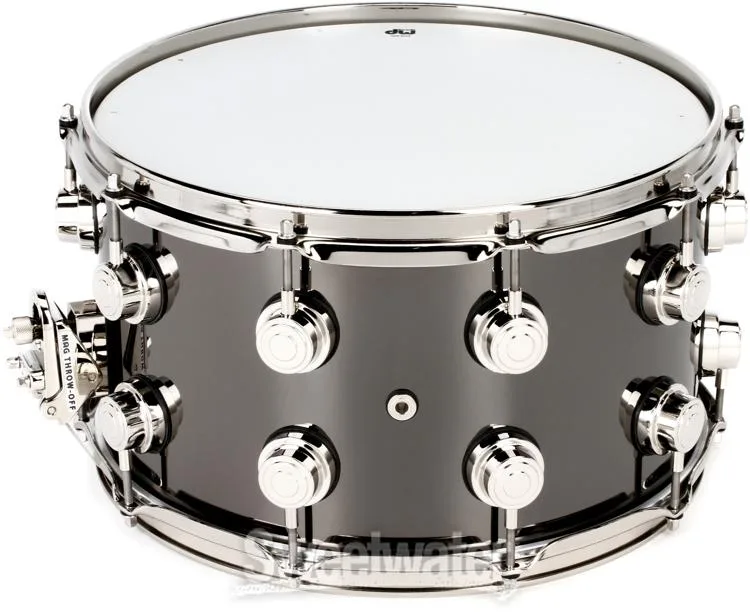  DW Collector's Series Metal Snare Drum - 8 x 14-inch - Black Nickel Over Brass