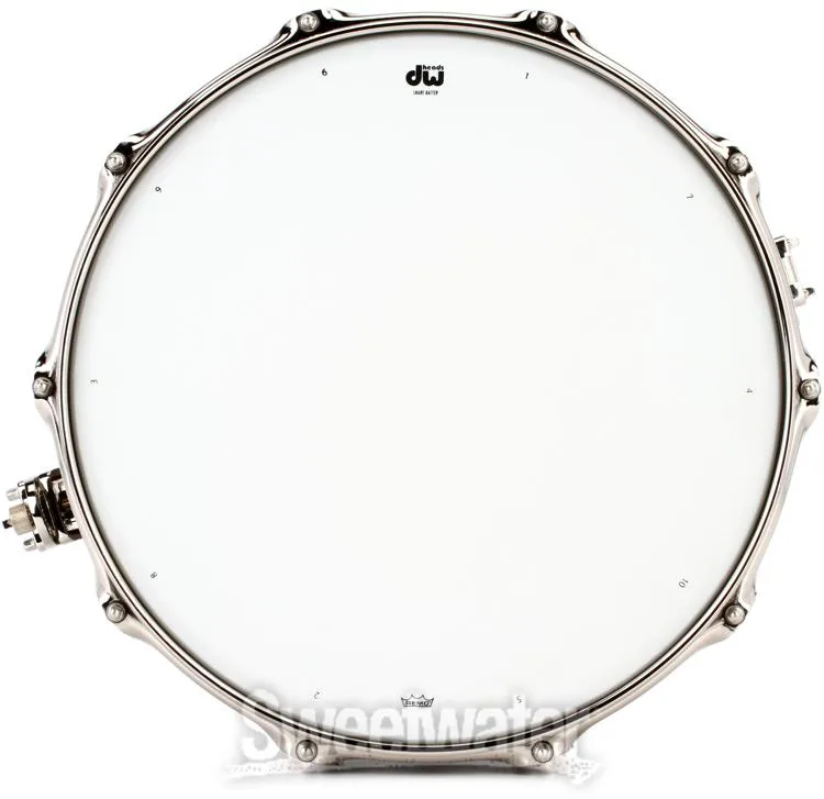  DW Collector's Series Metal Snare Drum - 8 x 14-inch - Black Nickel Over Brass