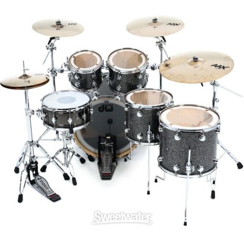  DW Collector's Series 5-piece Shell Pack - Black Galaxy FinishPly