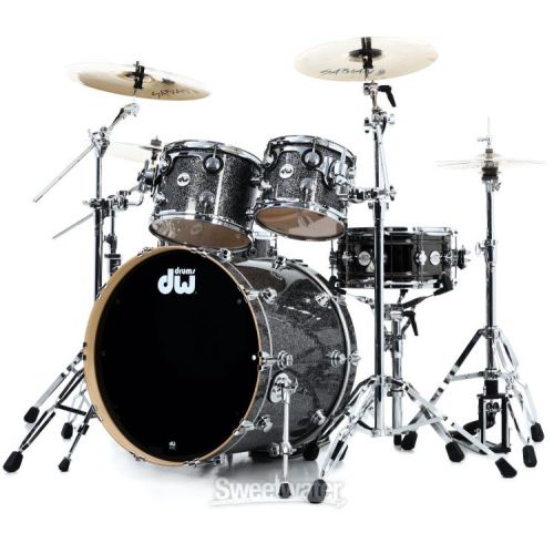  DW Collector's Series 5-piece Shell Pack - Black Galaxy FinishPly