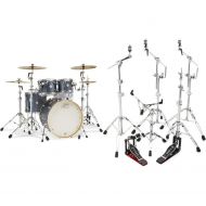 DW Design Series 4-piece Shell Pack and Hardware Bundle - Blue Slate