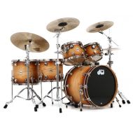 DW Collector's Series Pure Oak 5-piece Shell Pack - Satin Natural to Burnt Toast Burst