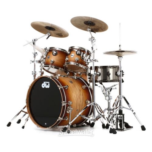  DW Collector's Series Pure Oak 5-piece Shell Pack - Satin Natural to Burnt Toast Burst