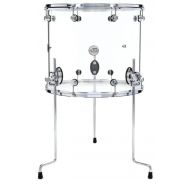 DW Design Series Acrylic Floor Tom - 16 x 18 inch - Clear Acrylic