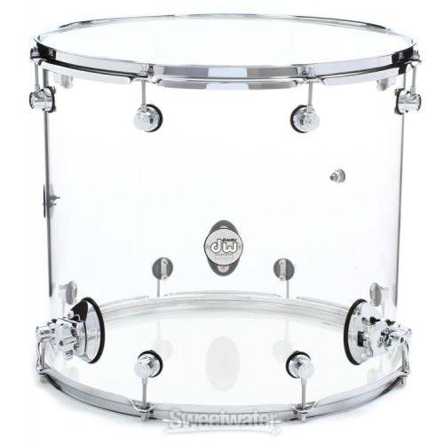  DW Design Series Acrylic Floor Tom - 16 x 18 inch - Clear Acrylic