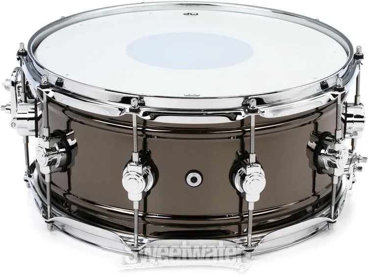  DW Design Series Brass 6.5 x 14-inch Snare Drum - Black Nickel