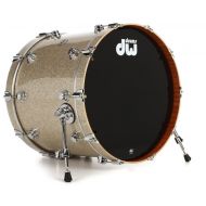 DW Collector's Series Maple/Mahogany Bass Drum - 18 x 22 inch - Broken Glass FinishPly