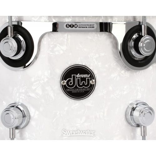  DW Performance Series Mounted Tom - 8 x 12 inch - White Marine FinishPly