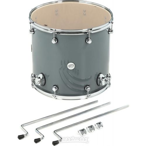  DW Design Series Floor Tom - 16-inch x 18-inch, Steel Grey