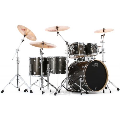  DW Performance Series 5-piece Shell Pack with 22 inch Bass Drum - Pewter Sparkle FinishPly