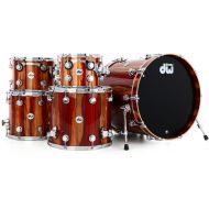 DW Private Reserve 5-piece Shell Pack - Gloss Natural over Candy Stripe Padauk