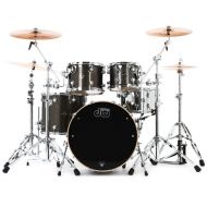 DW Performance Series 4-piece Shell Pack with 22 inch Bass Drum - Pewter Sparkle FinishPly